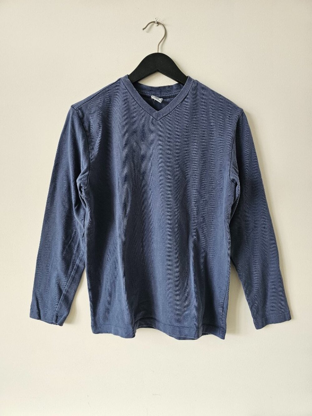 Old Navy Blue V-Neck Long Sleeve 100% Cotton Sweater Men's Small